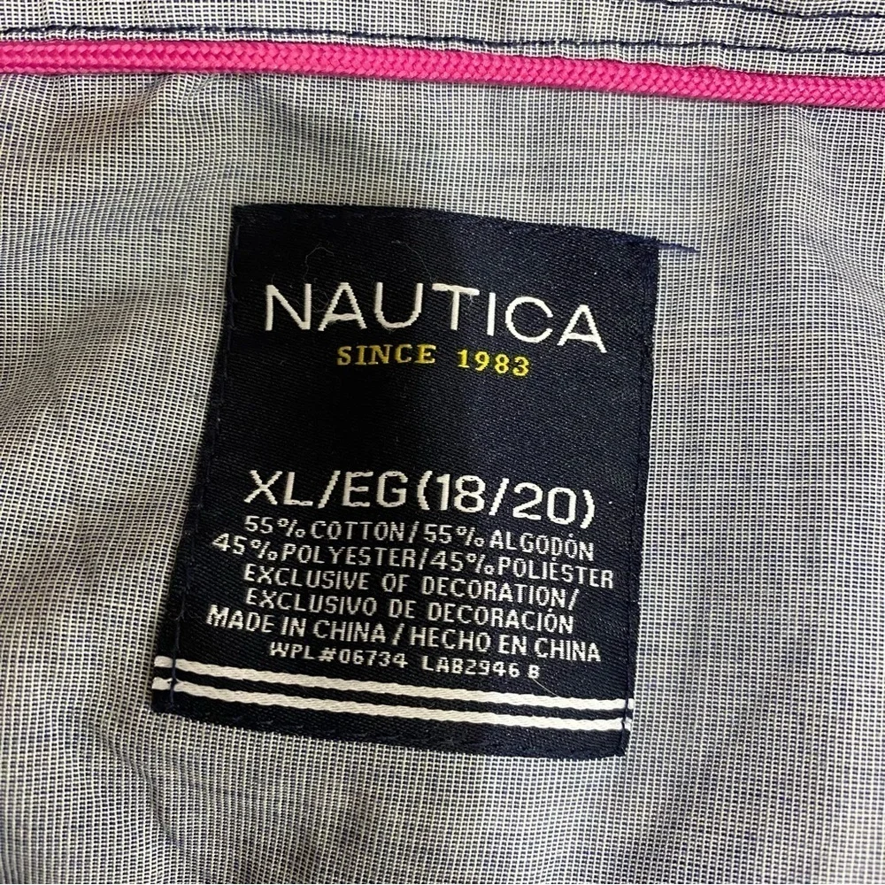 Nautica Boys Plaid Long Sleeve Button Down